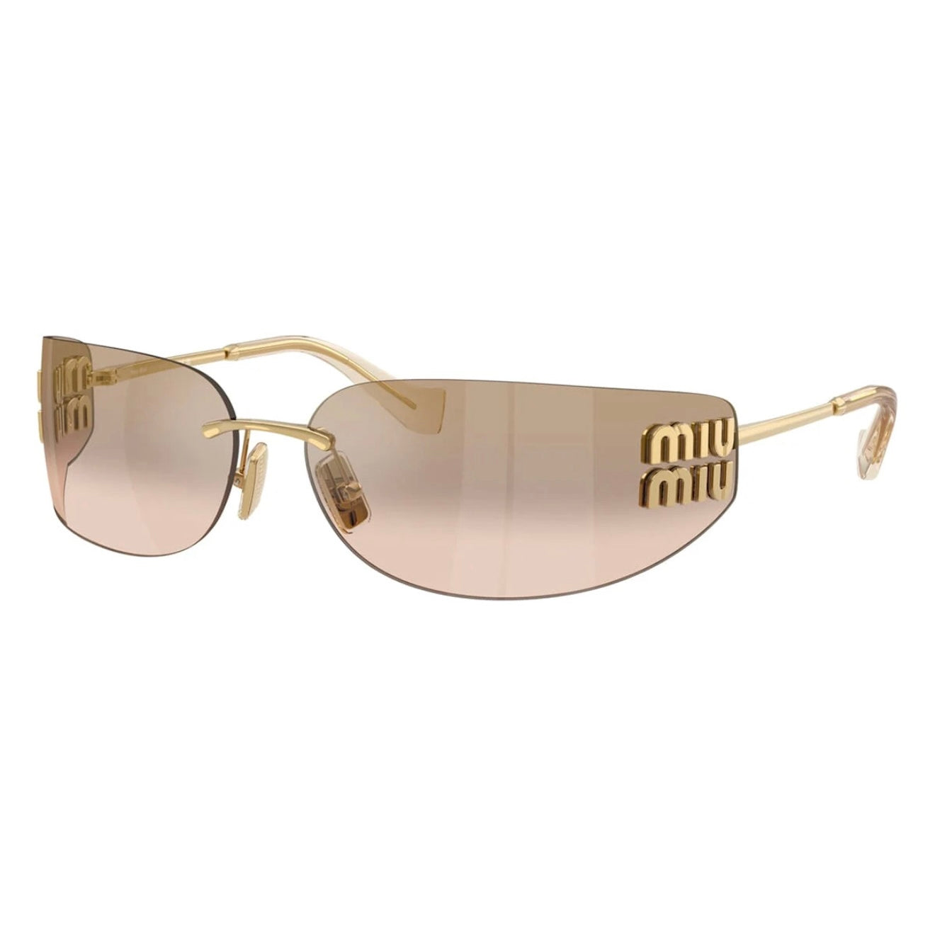 Miu Miu MU A51S rimless rectangular sunglasses